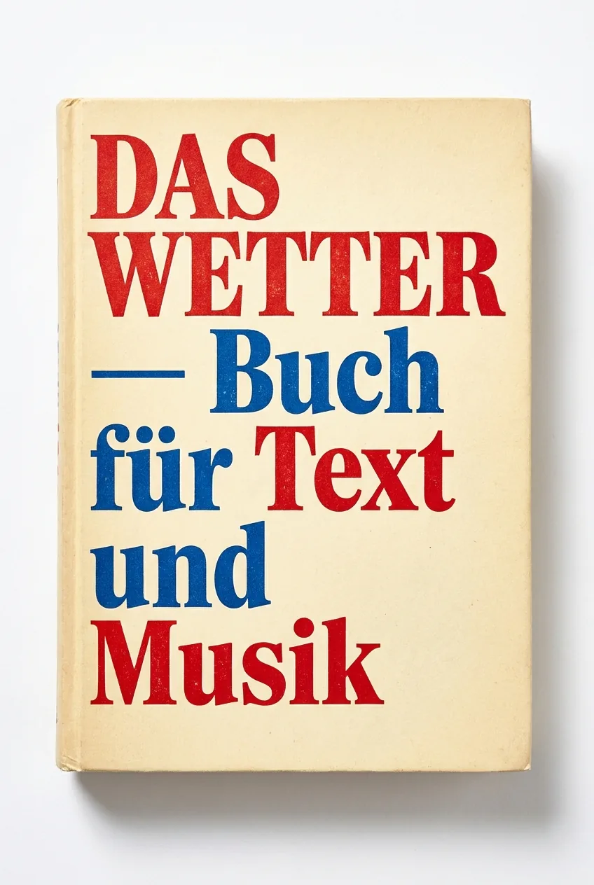 Das Wetter – Buch für Text und Musik